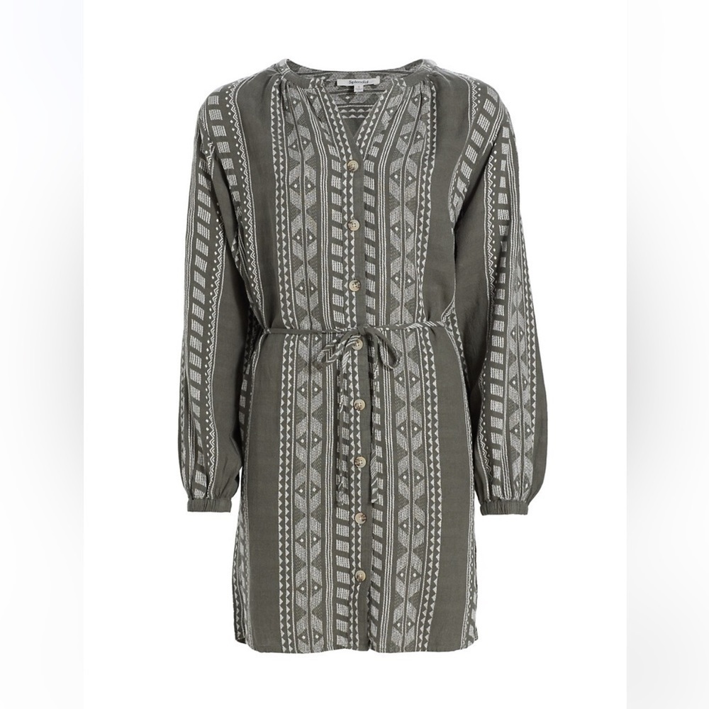 NWT Splendid collection medium Freesia Linen-Blend Shirtdress